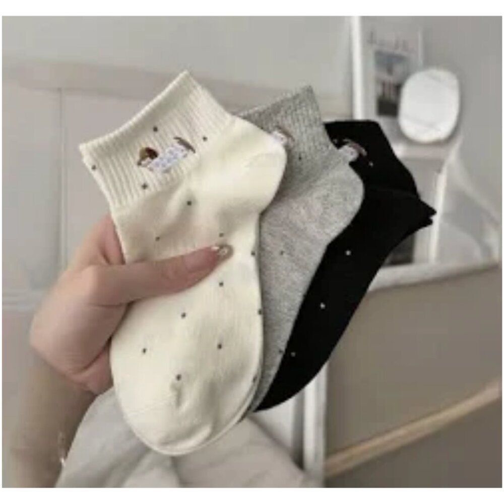 Socks 3 Pairs Cute Dachshund Print Novelty Breathable Comfortable Ankle Socks - Picture 2 of 5